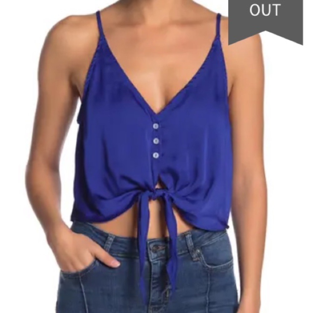 NWT Free People Two Tie for You Brami, L, Cobalt